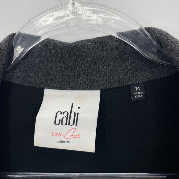 CABI Heather Grey Mesh Back Jacket Size M Belted Soft Jersey Athleisure #3184 - Picture 3 of 10